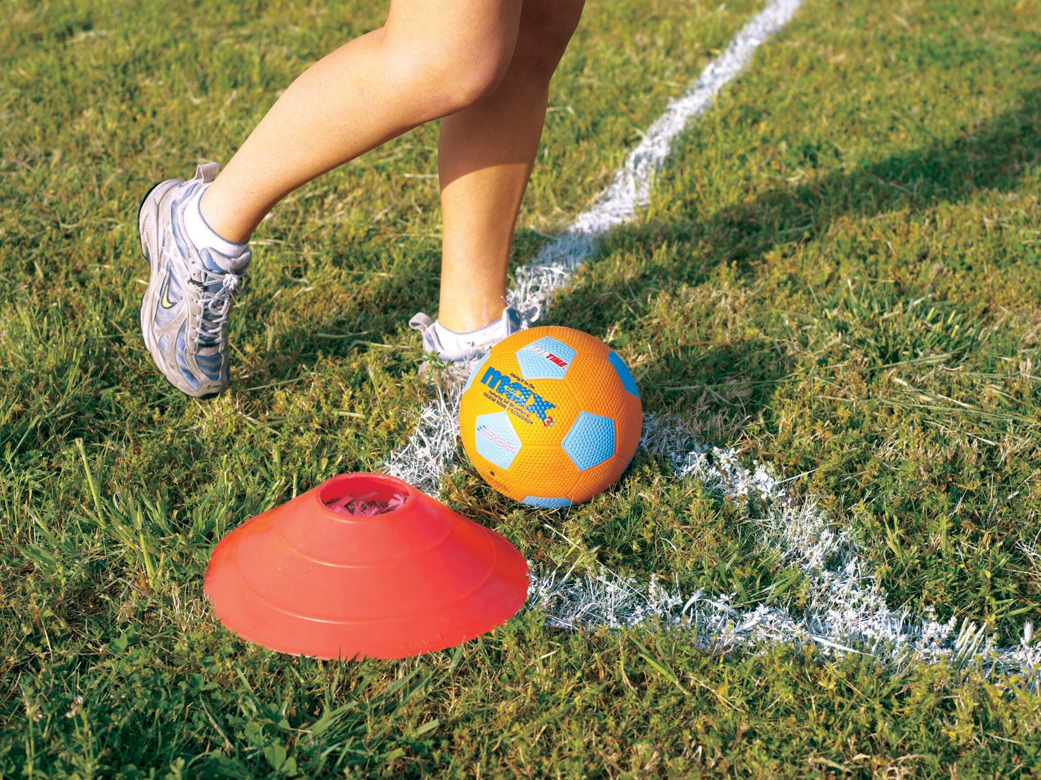 Image for Sportime 9 x 2 Inch Half Cone Markers, Set of 6 from School Specialty